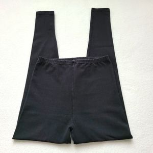 90s High Rise Leggings | Cotton Stretch faded black Women's Medium Vintage
